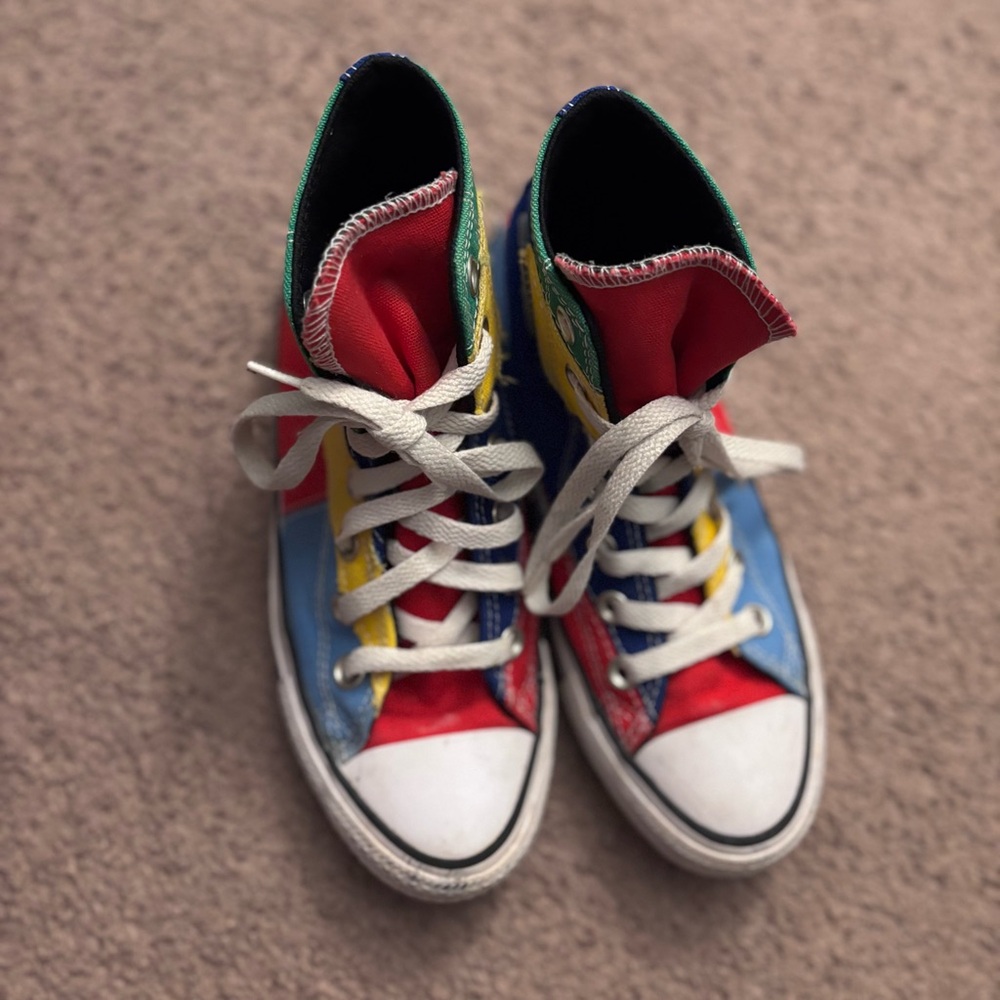 Converse All Star Multi Colored Patch Work High T… - image 2